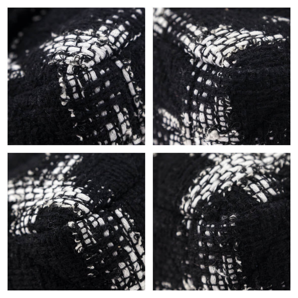 Chanel Black & White Tweed Quilted Medium Chanel 19