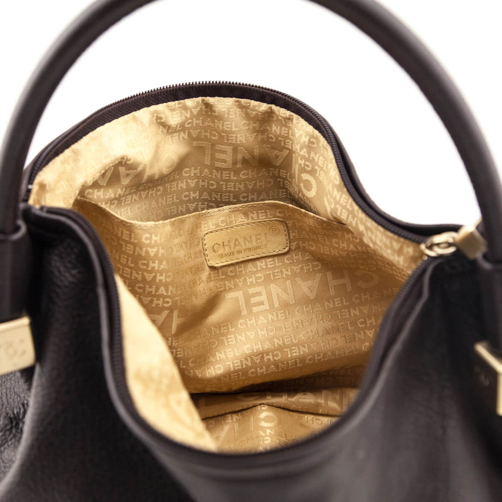 Chanel Brown Calfskin CC Dice Hobo Bag