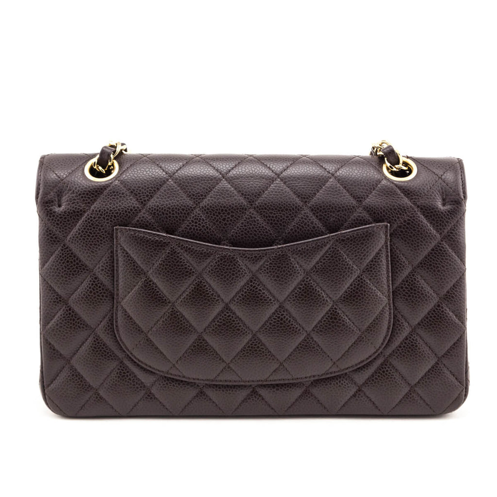 Chanel Brown Caviar Medium Double Flap Bag
