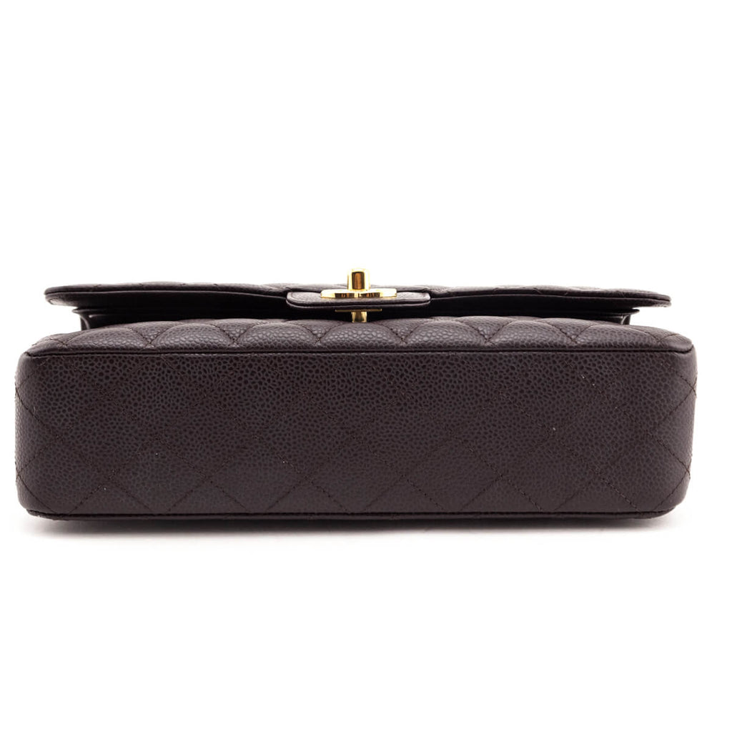 Chanel Brown Caviar Medium Double Flap Bag