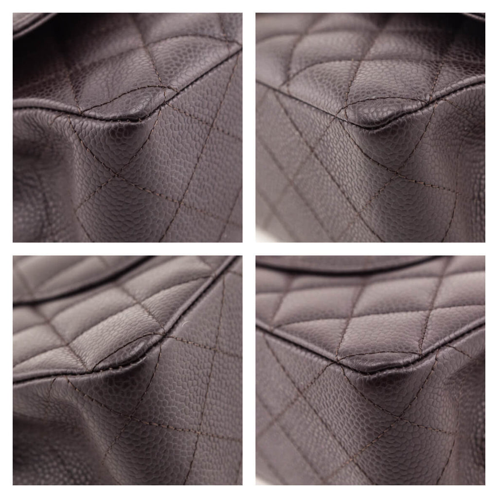 Chanel Brown Caviar Medium Double Flap Bag