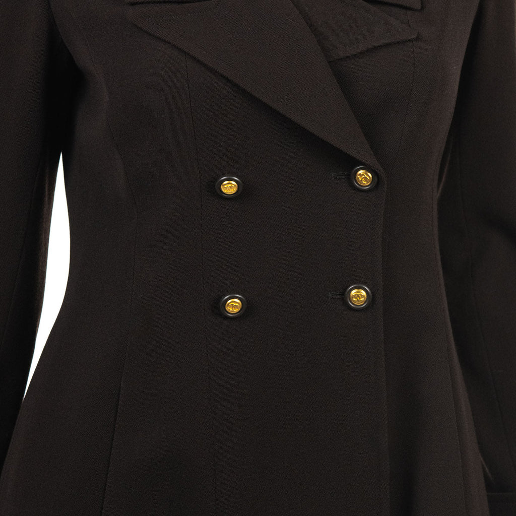 Chanel Brown Wool Crepe Jacket Size S