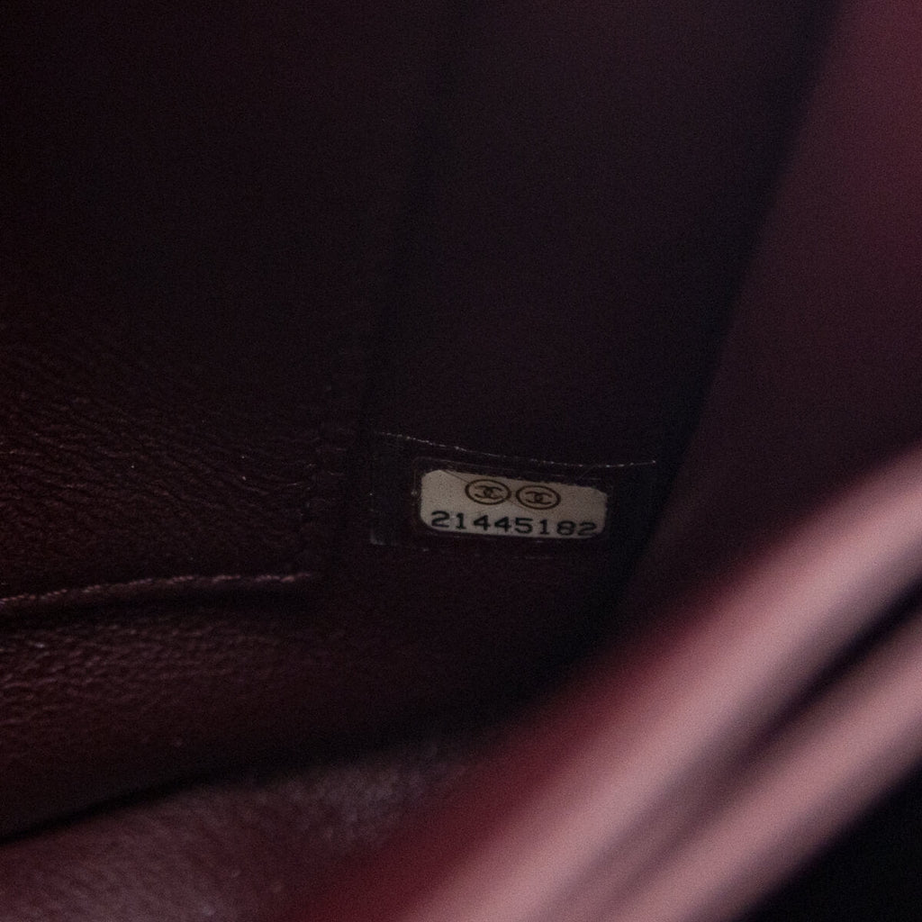 Chanel Burgundy Lambskin Quilted Coco Vintage Jumbo Flap