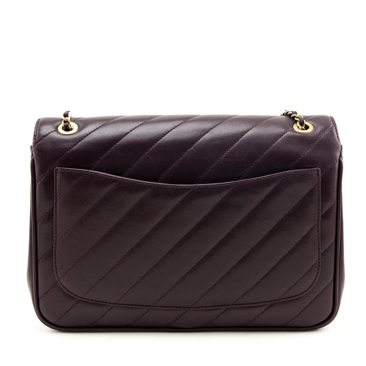 Chanel Burgundy Lambskin Quilted Coco Vintage Jumbo Flap