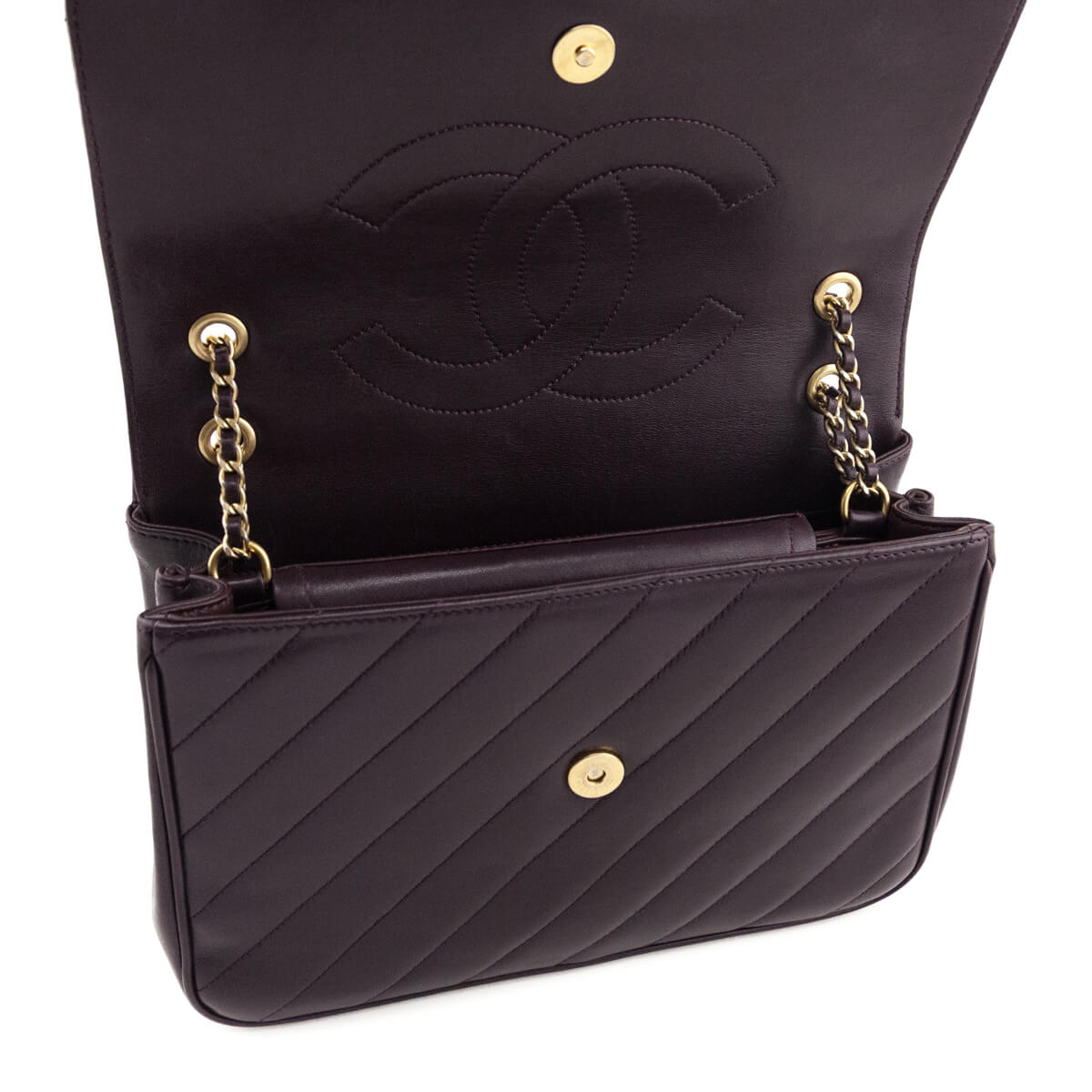 Chanel Burgundy Lambskin Quilted Coco Vintage Jumbo Flap