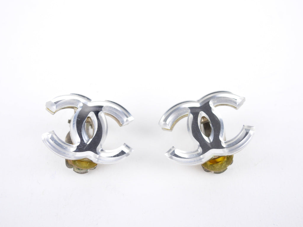 Chanel 03A CC Mirror Clip On Earrings