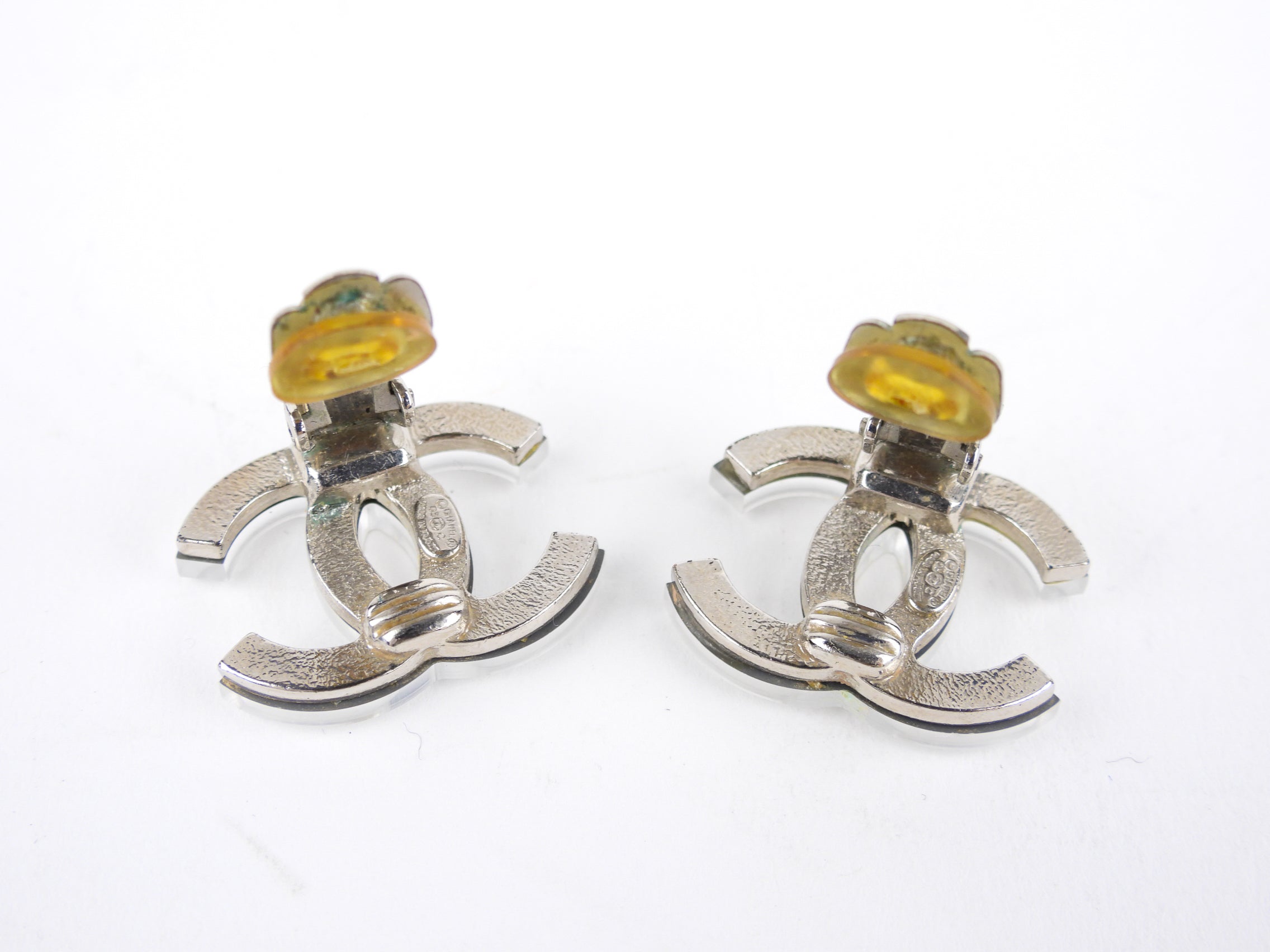 Chanel 03A CC Mirror Clip On Earrings