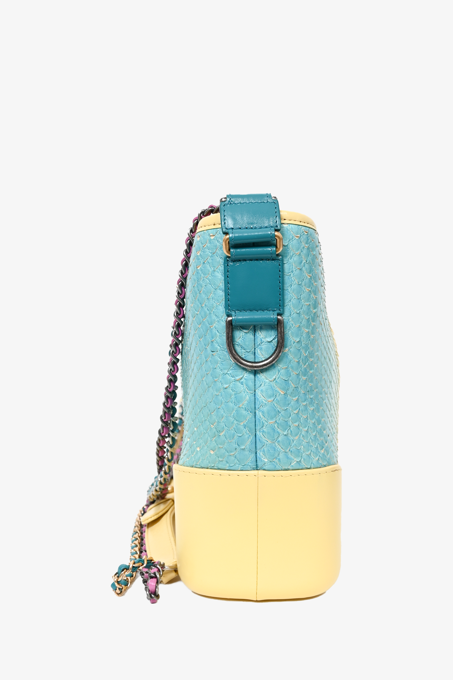 Pre-loved Chanel™ Cruise 2019 Multicolour Rainbow Python Medium Gabrielle Bag