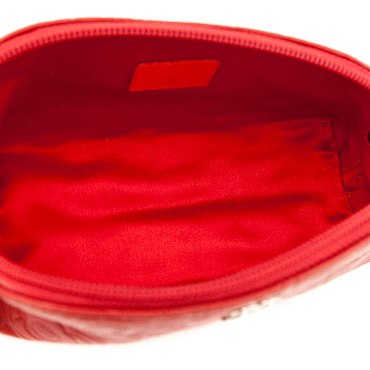 Chanel Dark Red Leather Camellia O Case