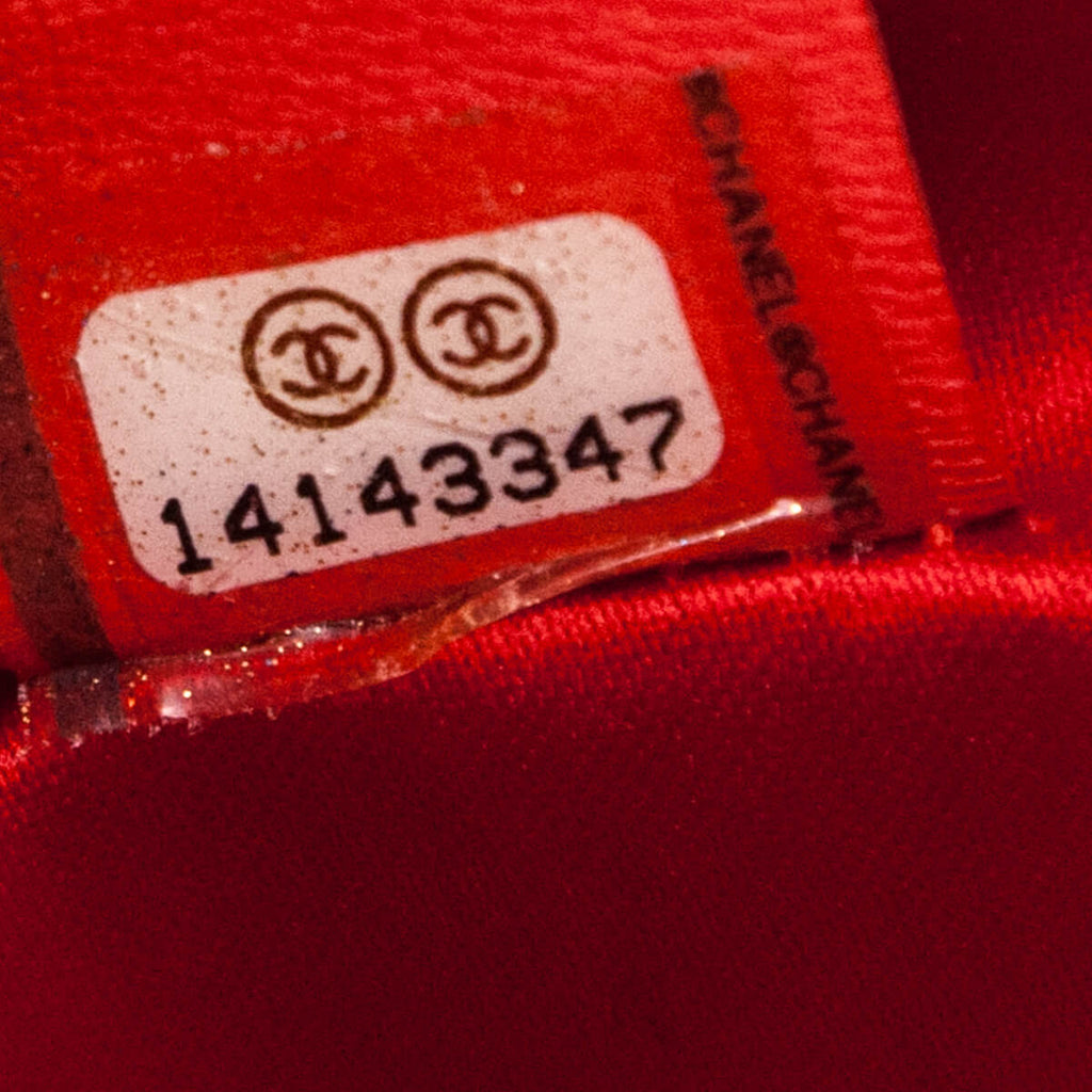 Chanel Dark Red Leather Camellia O Case