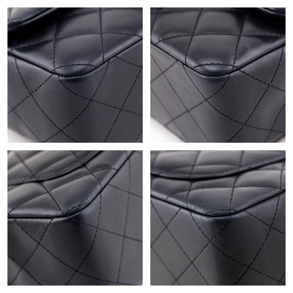 Chanel Black Lambskin Quilted Mini Rectangular Flap
