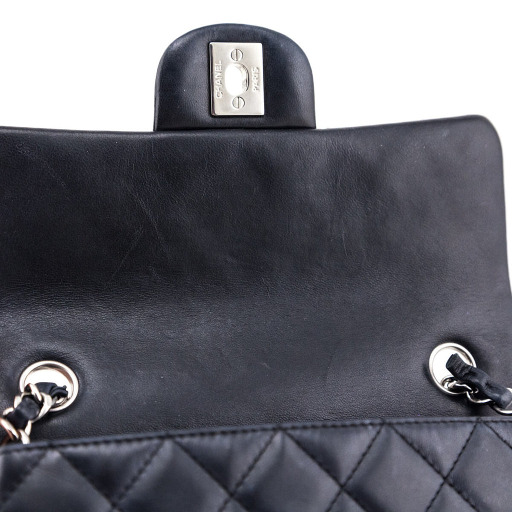 Chanel Black Lambskin Quilted Mini Rectangular Flap