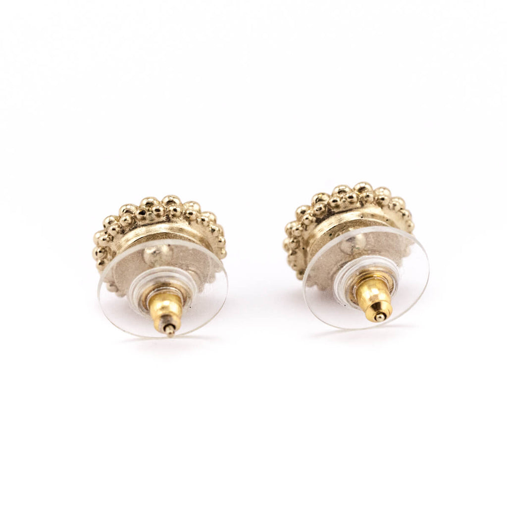 Chanel Faux Pearl CC Stud Earrings