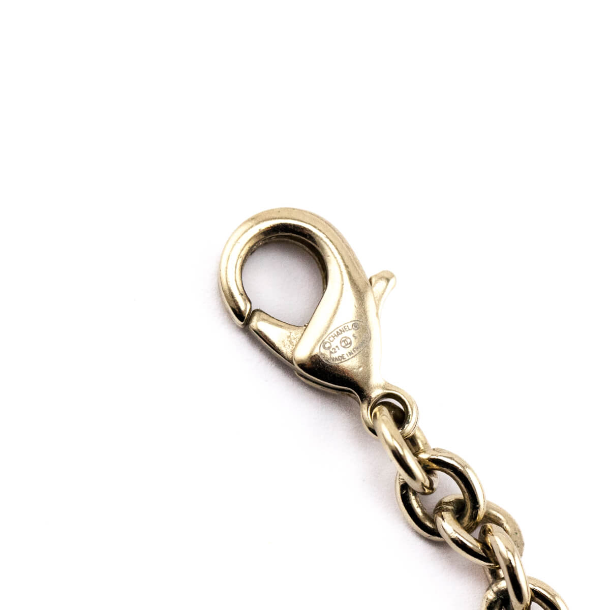 Chanel Faux Pearl & Chain CC Necklace