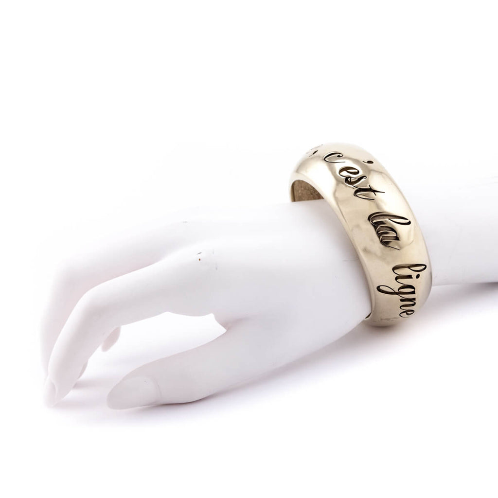 Chanel Gold-Plated L'Elegance C'est La Ligne Bangle