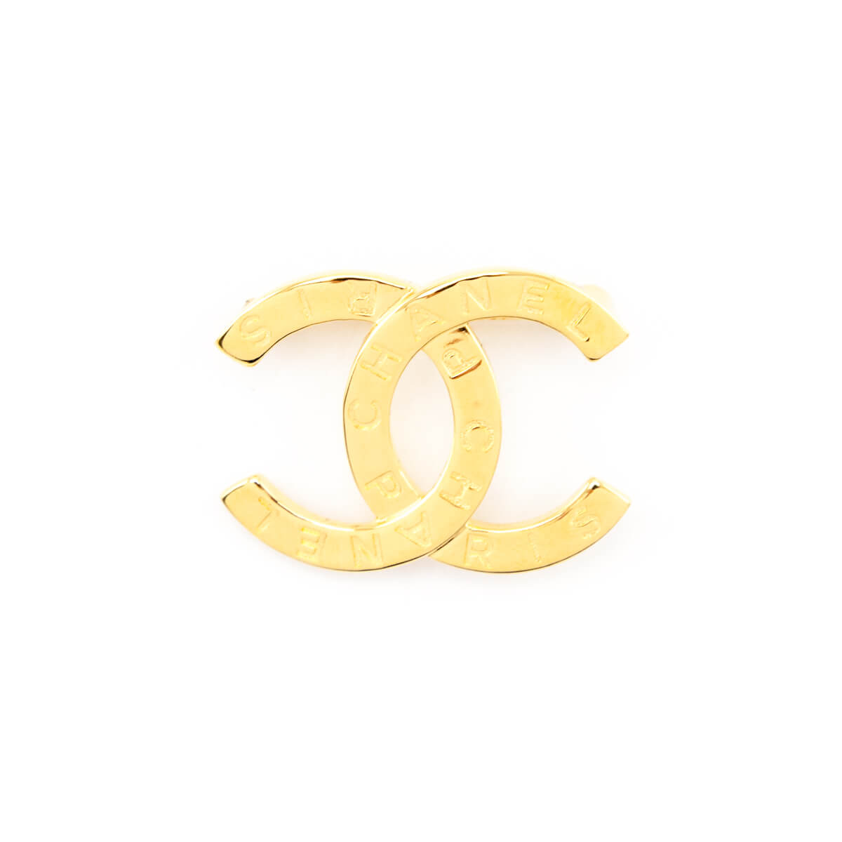 Chanel Gold Paris Button CC Large Brooch
