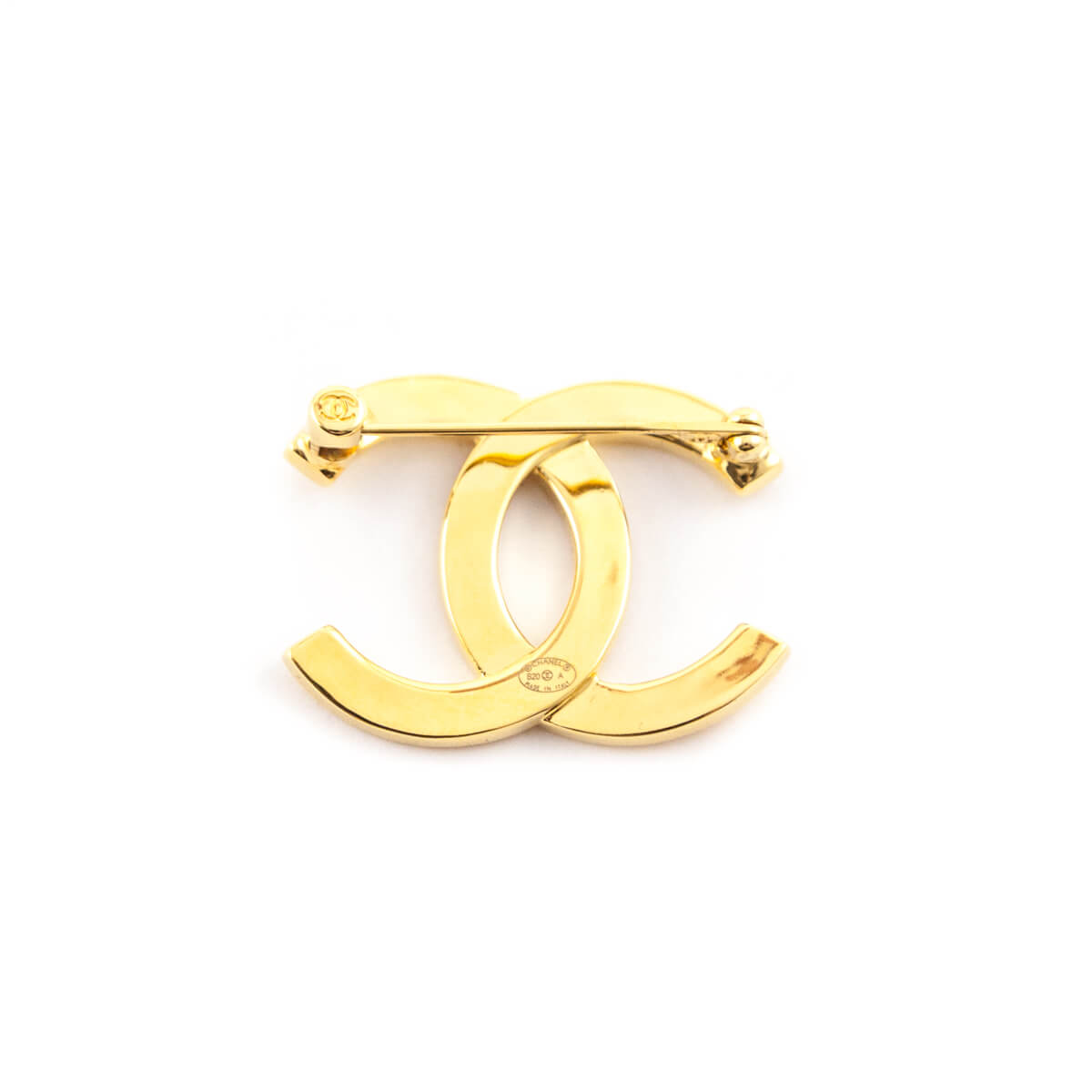 Chanel Gold Paris Button CC Large Brooch