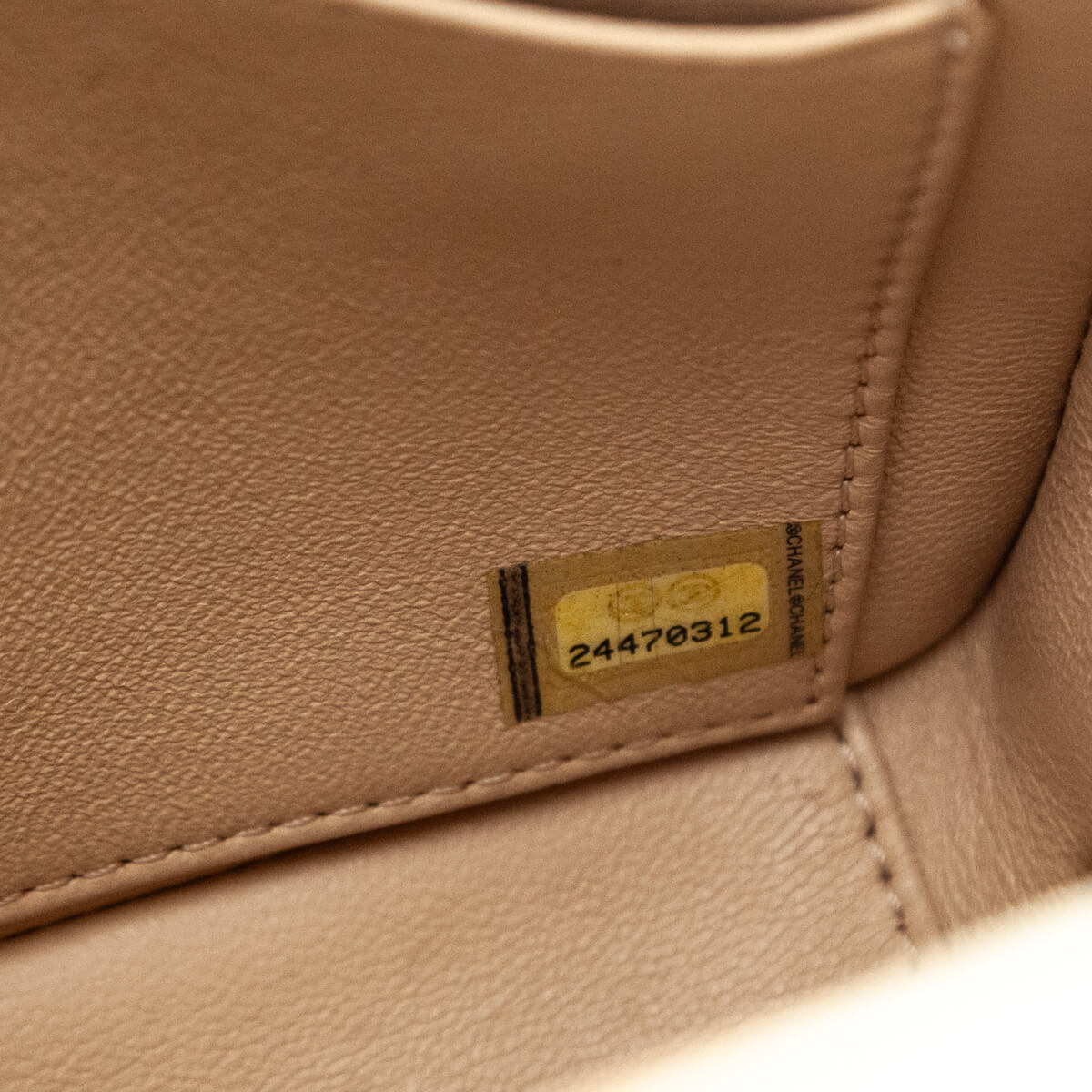 Chanel Ivory Lambskin Reversed Chevron Quilted Flap Bag