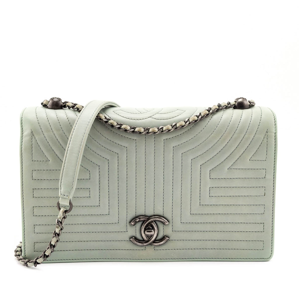 Chanel Jade Calfskin Quilted Small Korean Garden Flap Bag