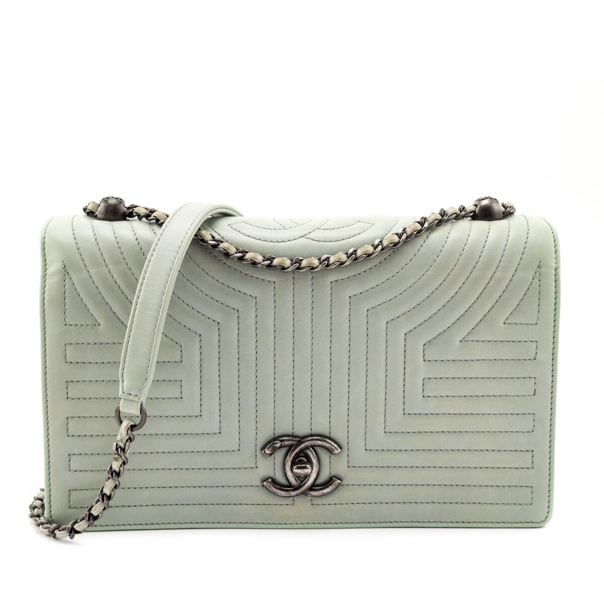 Chanel Jade Calfskin Quilted Small Korean Garden Flap Bag