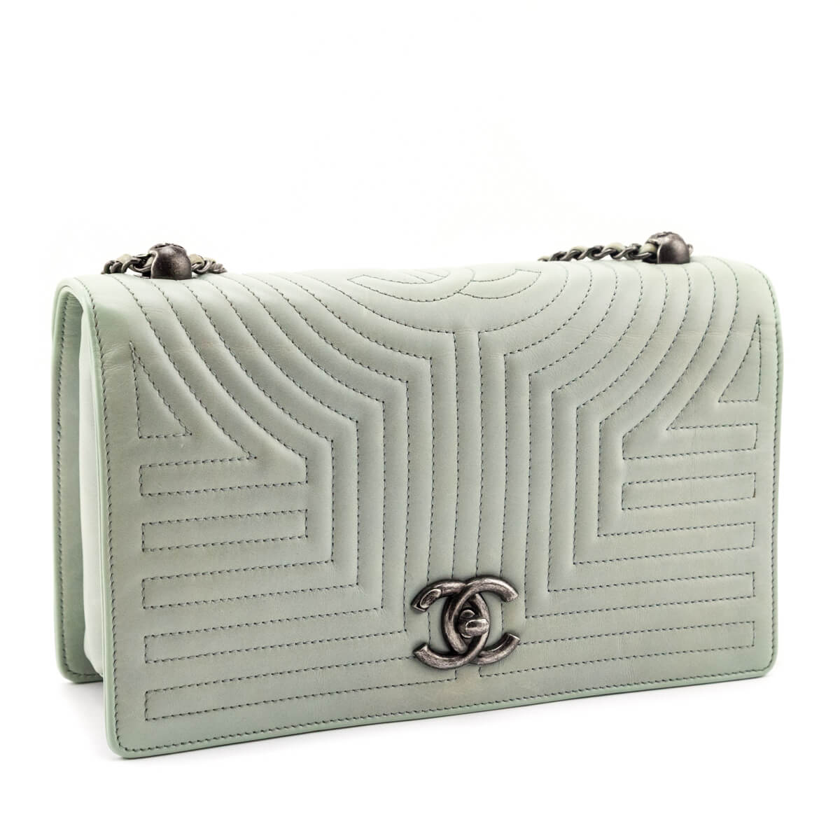 Chanel Jade Calfskin Quilted Small Korean Garden Flap Bag