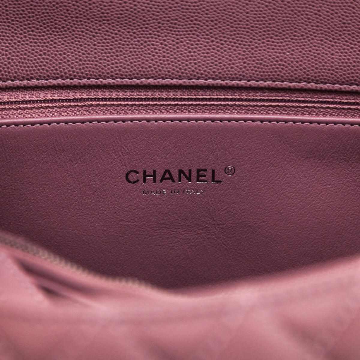 Chanel Mauve Caviar & Lizard Quilted Medium Coco Handle Flap Bag