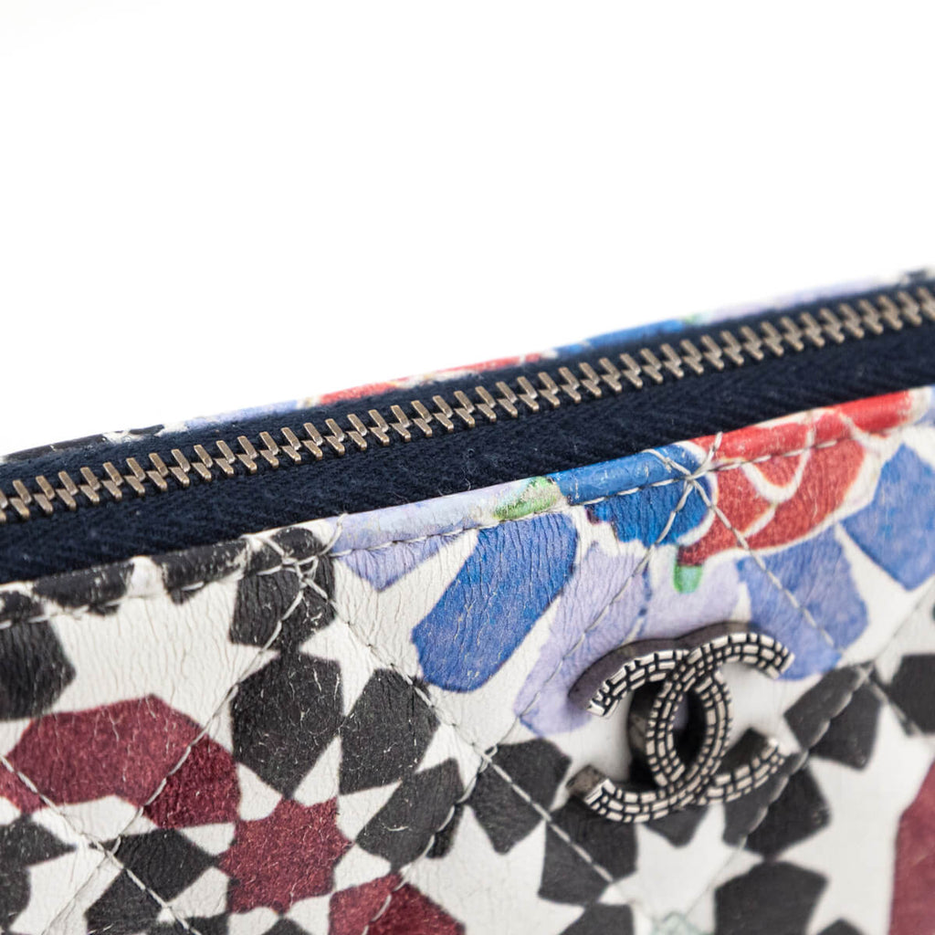 Chanel Multicolor Quilted Glazed Lambskin Small Paris Dubai Pouch