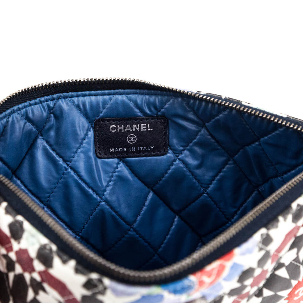Chanel Multicolor Quilted Glazed Lambskin Small Paris Dubai Pouch
