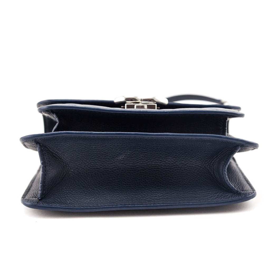 Chanel Navy Caviar Quilted CC Box Flap
