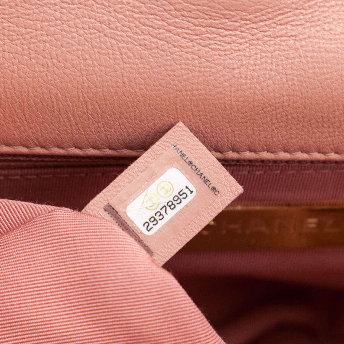 Chanel Pink Shiny Goatskin Quilted Medium Chanel 19 Flap Bag