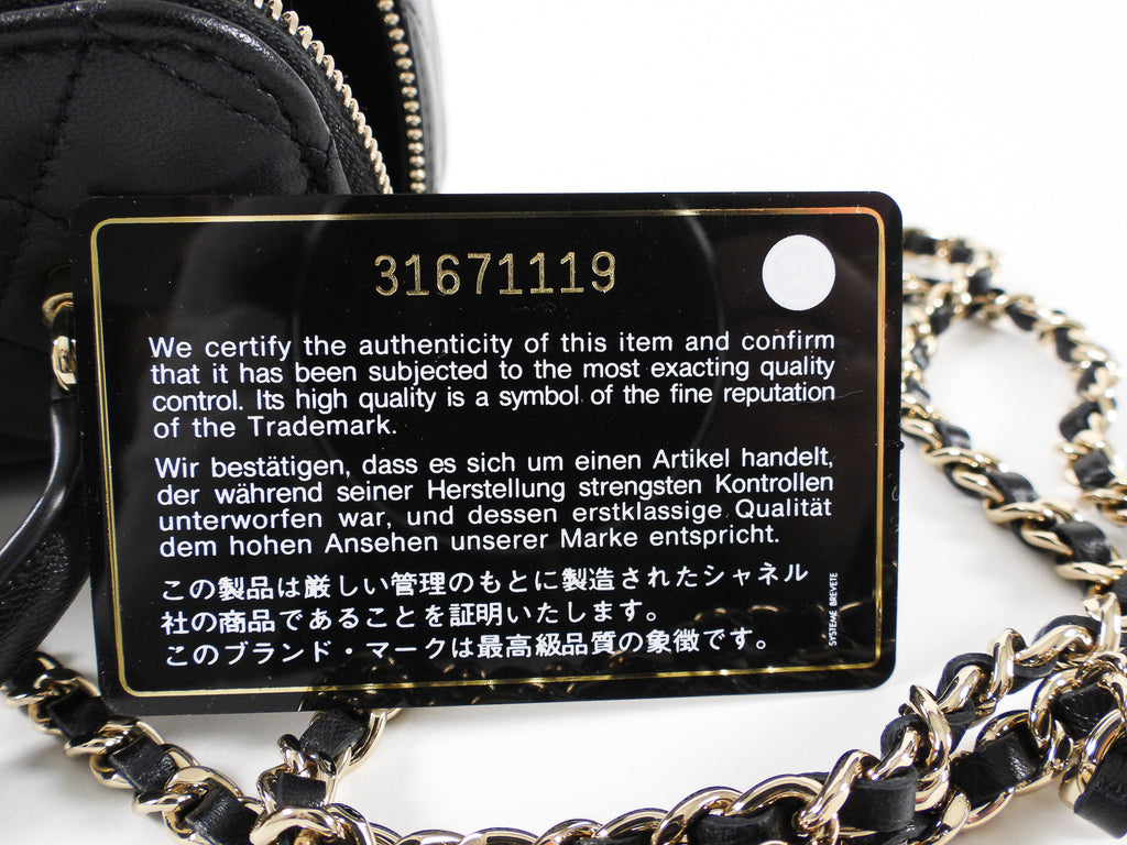 Chanel 21S Black Lambskin Classic Vanity Bag with Chain