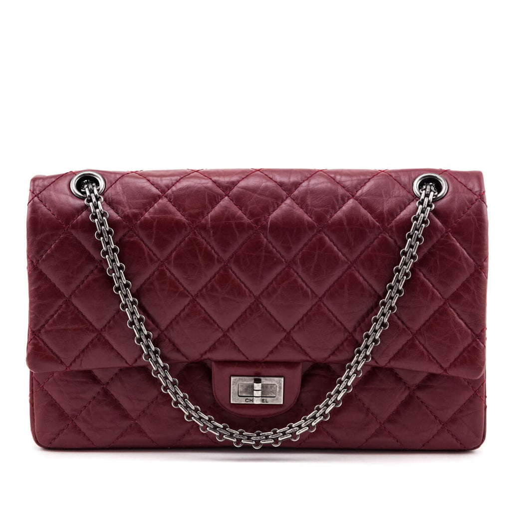 Chanel Red Quilted Aged Calfskin 2.55 Reissue 226 Flap Bag