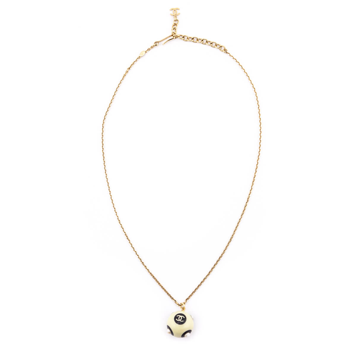 Chanel Resin CC Bead Pendant Necklace
