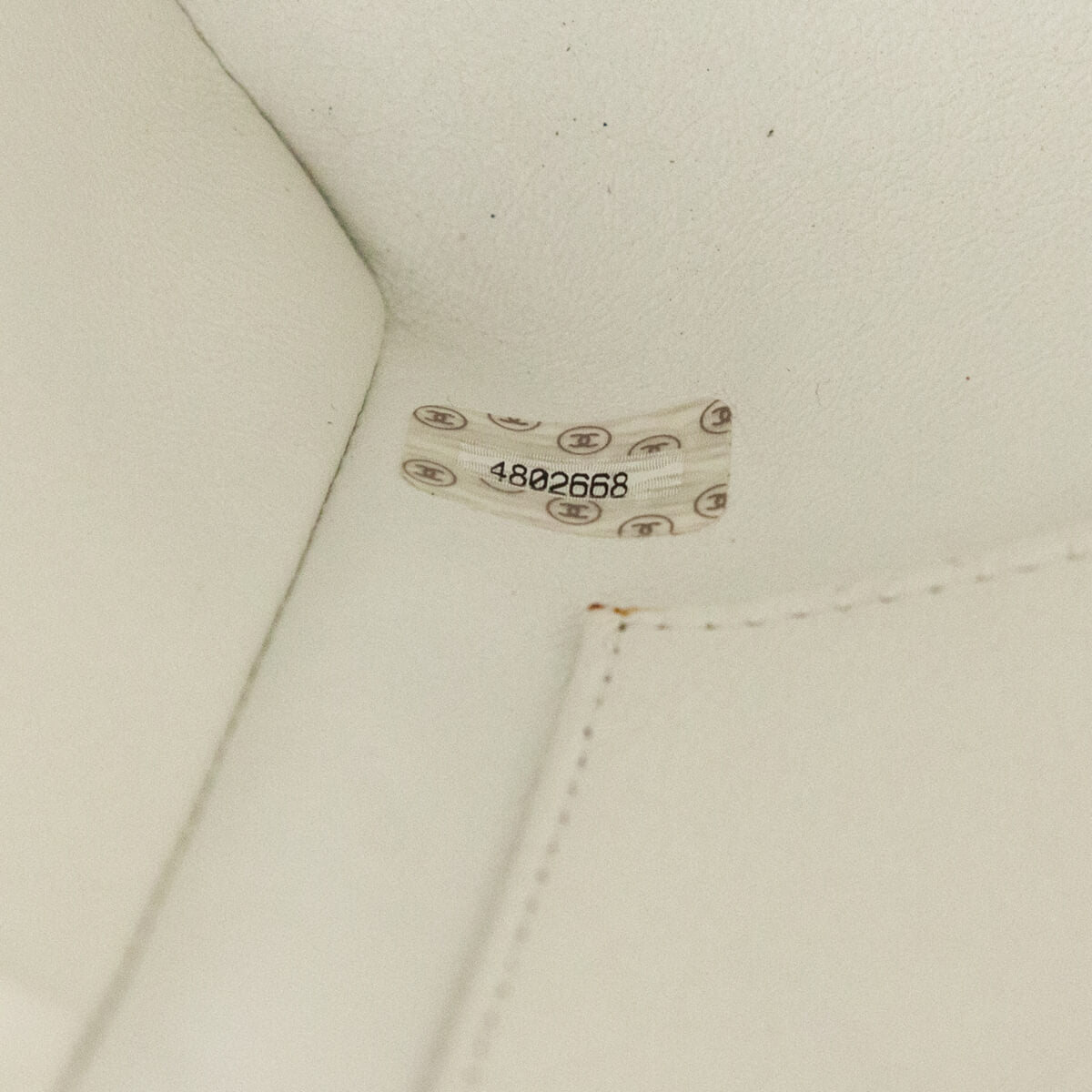 Chanel White Quilted Lambskin Vintage CC Tote Bag