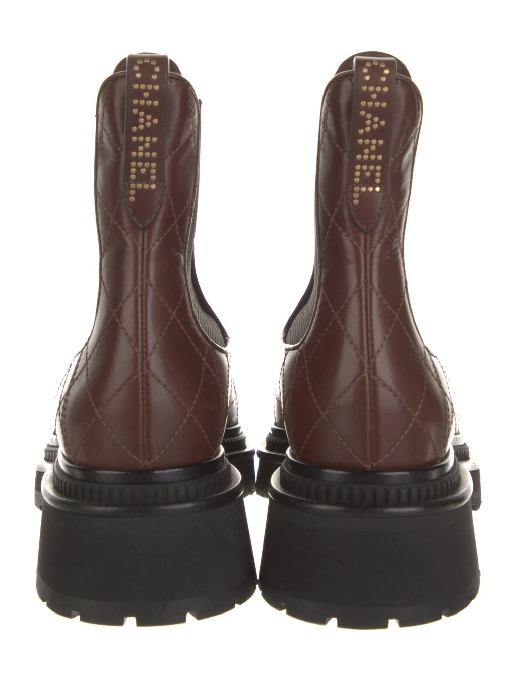 CHANEL QUILTED CALFSKIN LEATHER CHELSEA BOOTS