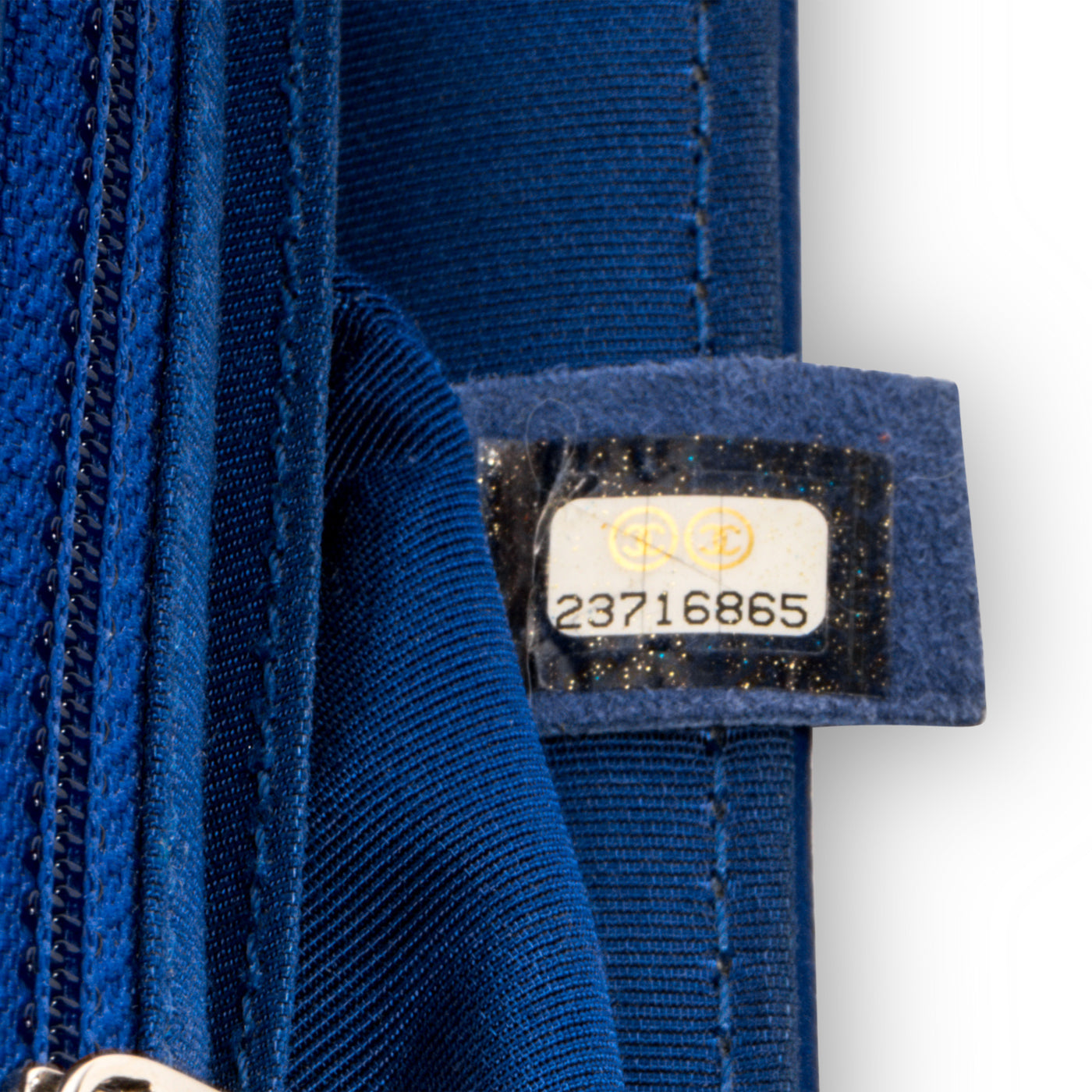 Chanel Blue Chevron Single Flap Bag