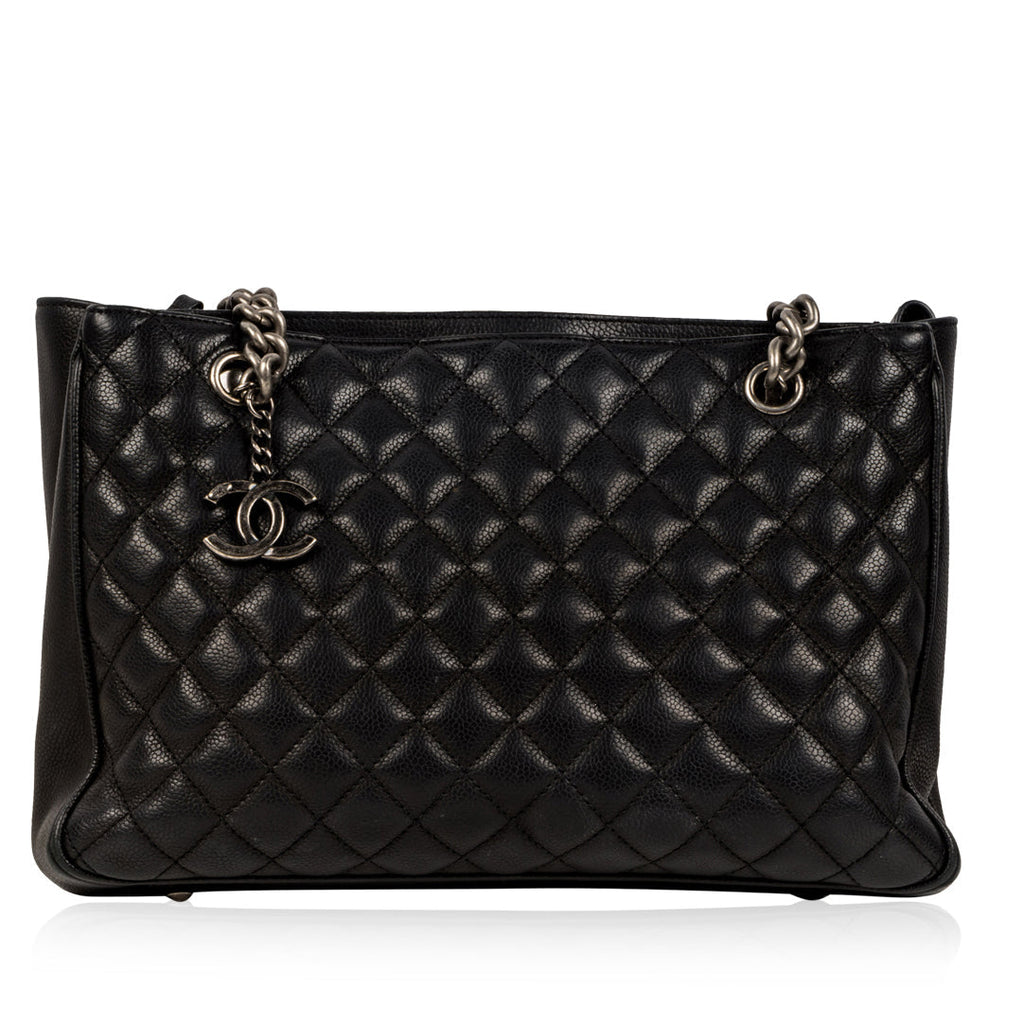 Chanel Chain Tote - Black - Caviar