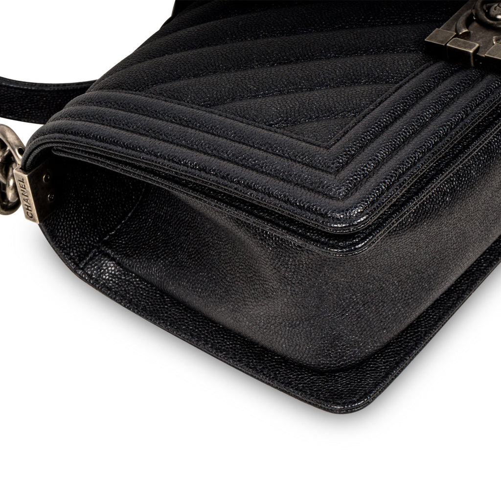 Chanel Chevron Boy Bag - Medium
