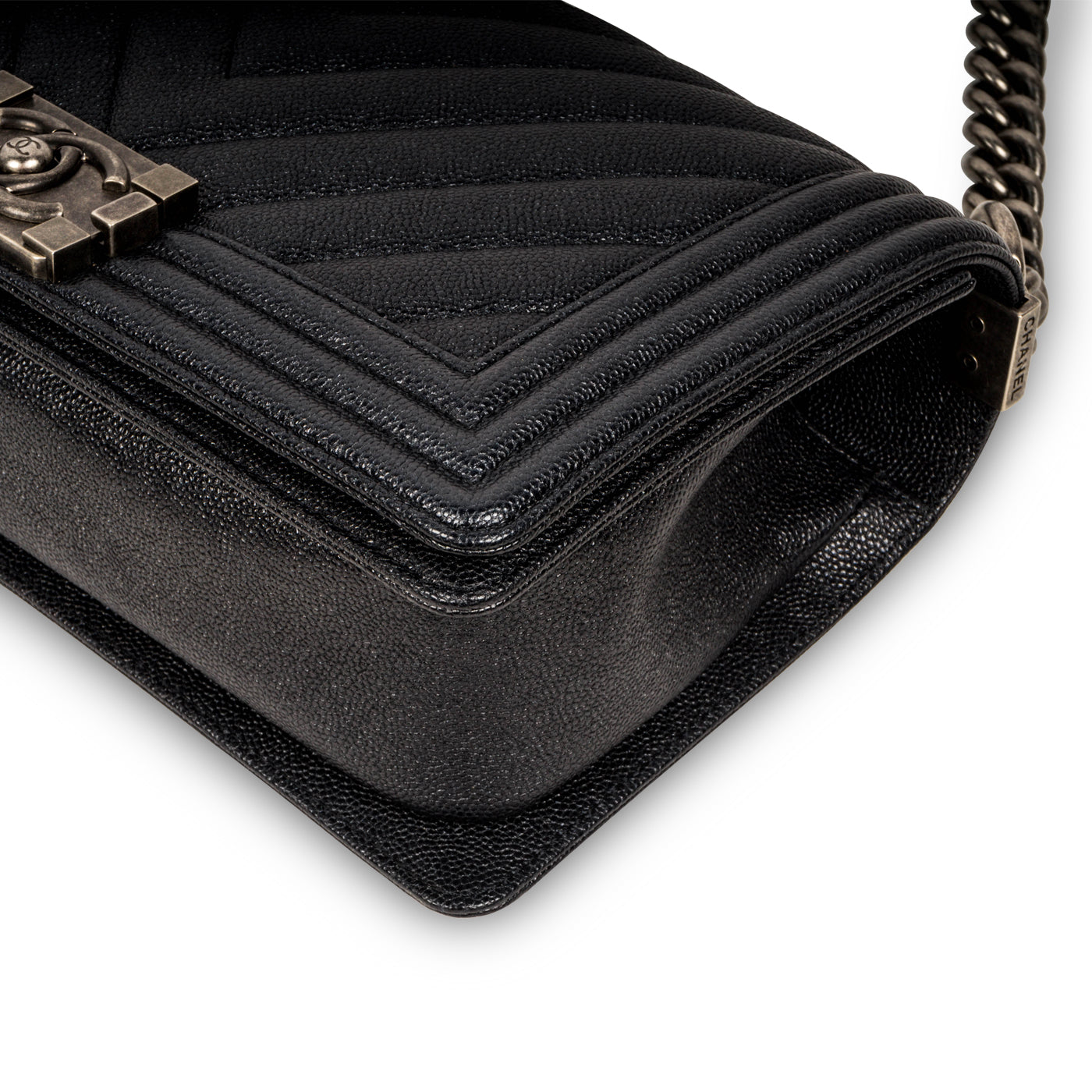 Chanel Chevron Boy Bag - Medium