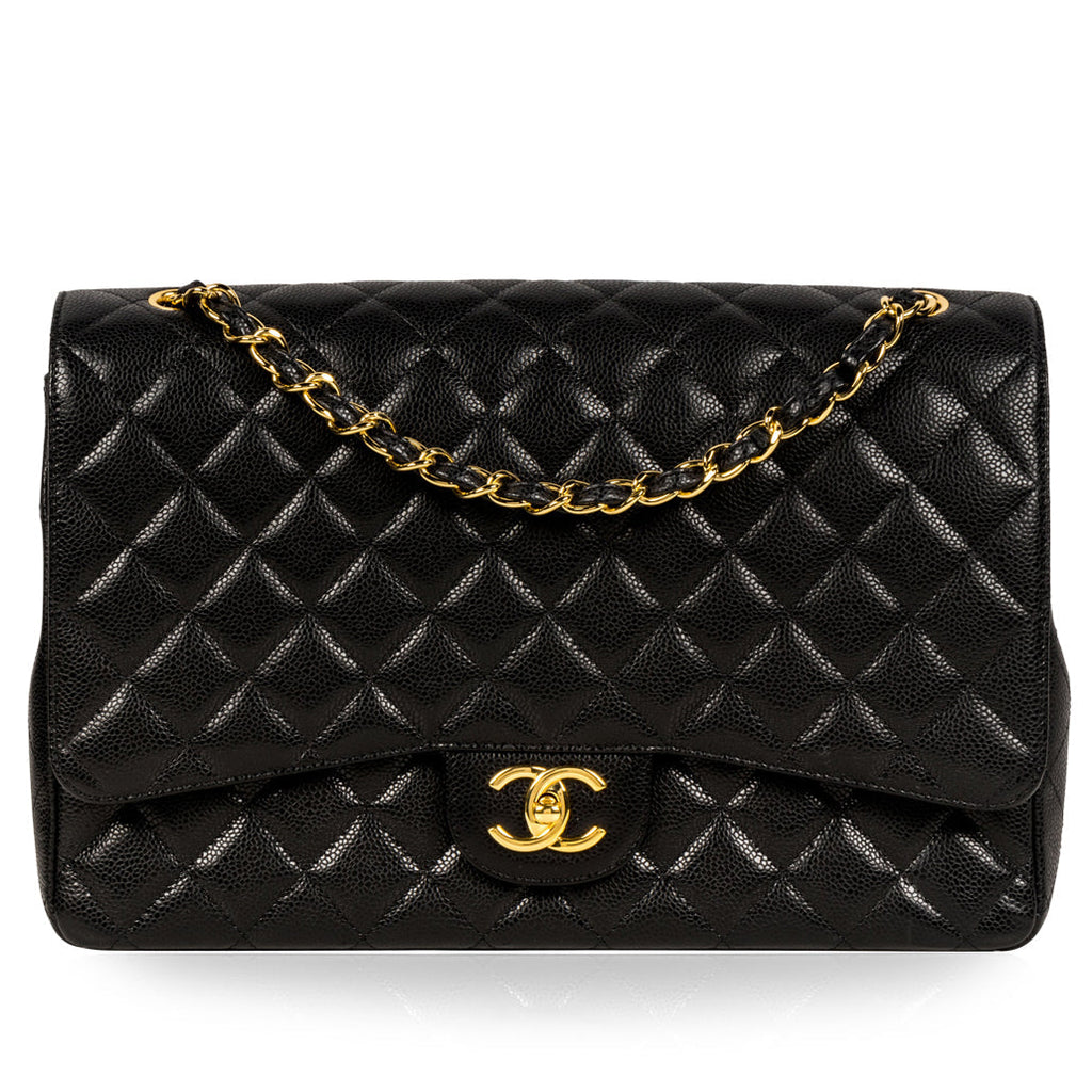 Chanel Classic Flap Bag Maxi - Caviar - Black - GHW