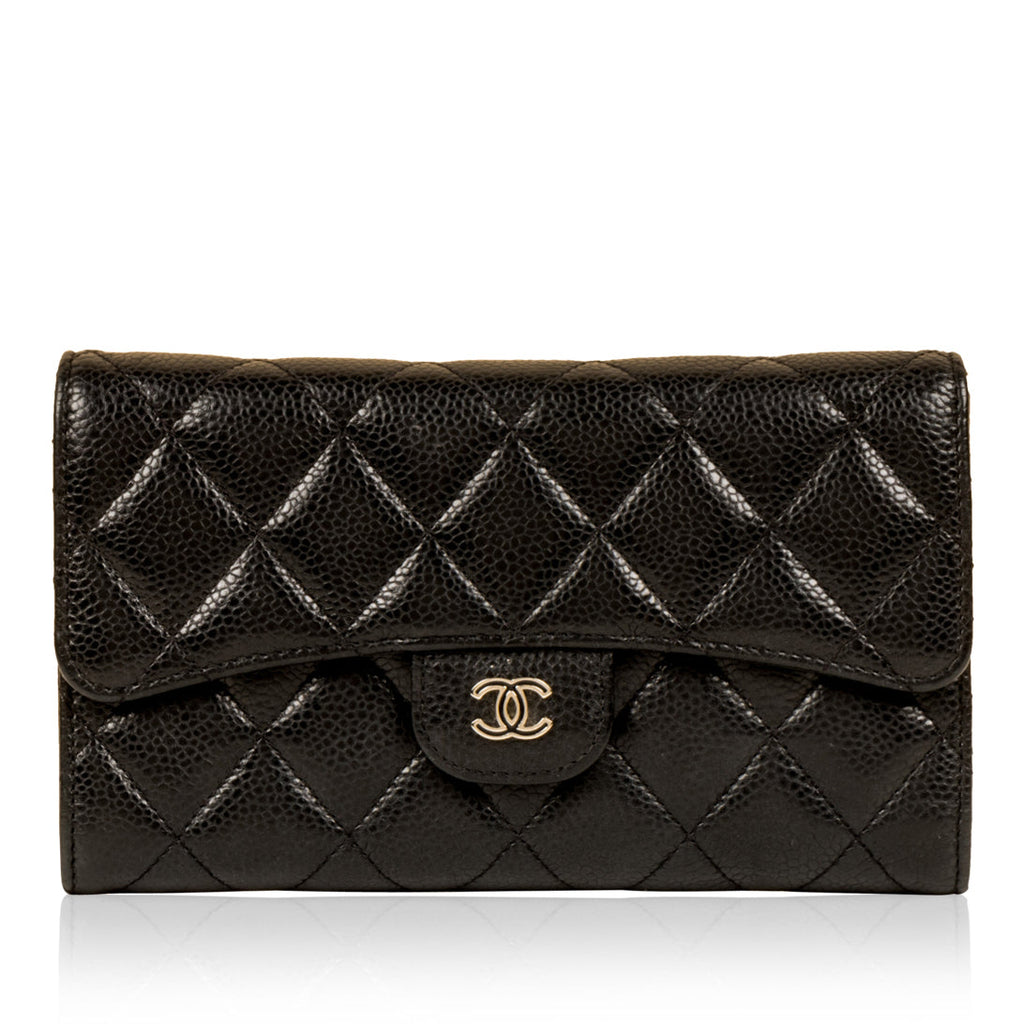 Chanel Long Flap Wallet - Caviar