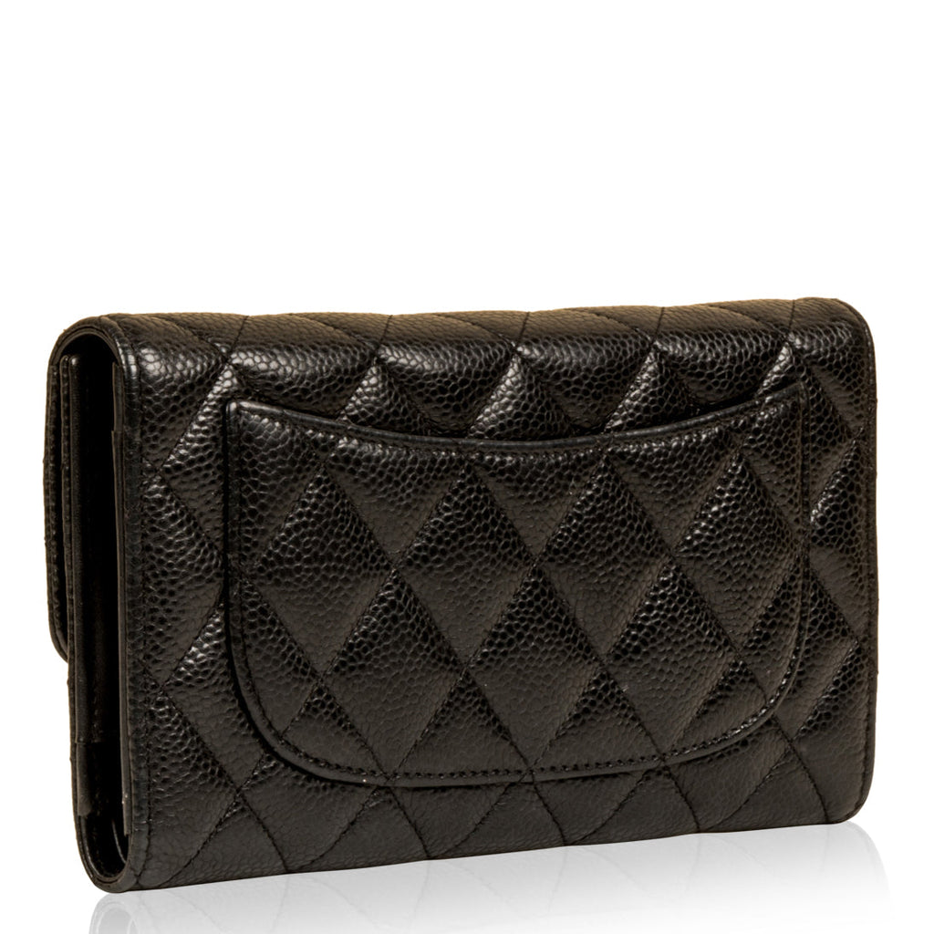 Chanel Long Flap Wallet - Caviar