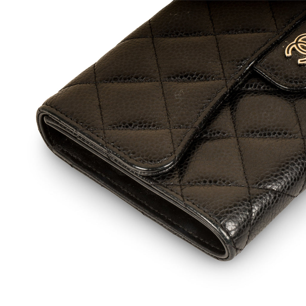 Chanel Long Flap Wallet - Caviar