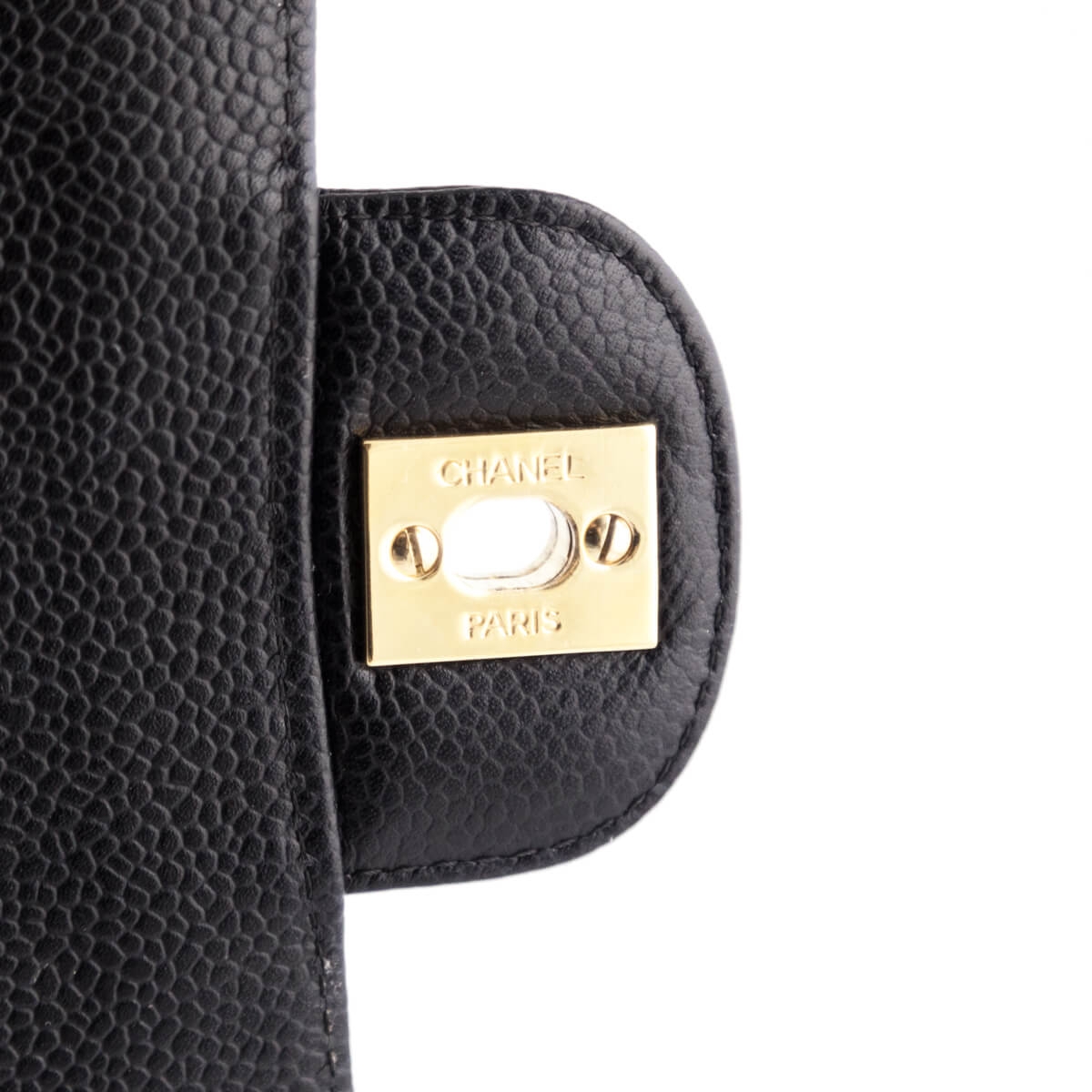 Chanel Black Quilted Caviar Mini Square Flap Bag