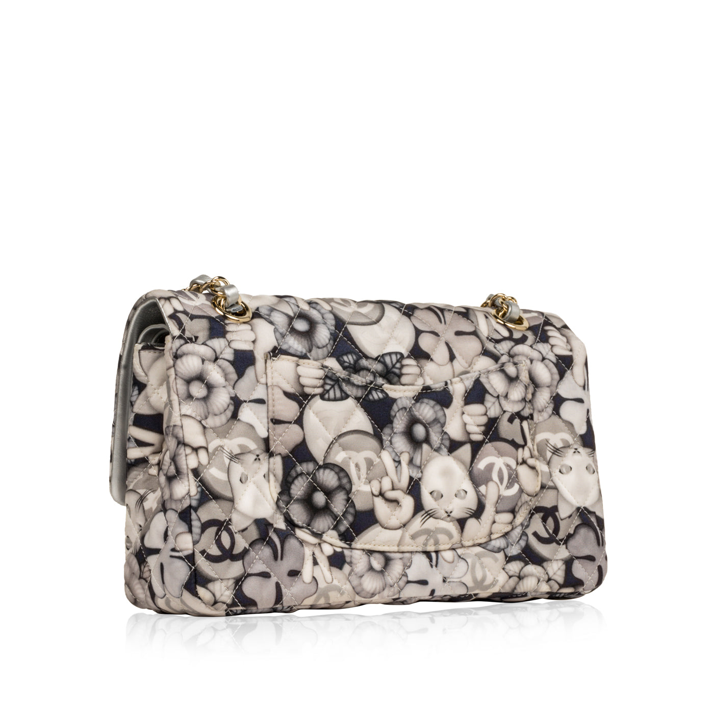 Chanel Classic Flap Bag - Medium - Cat/Peace Emoticon
