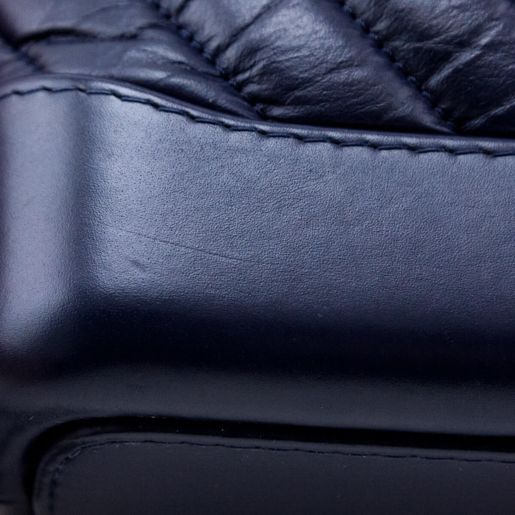 Chanel Navy Aged Calfskin Quilted Small Gabrielle Hobo