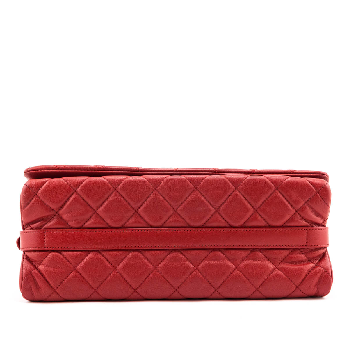 Chanel Red Quilted Goatskin Large City Rock Flap Bag
