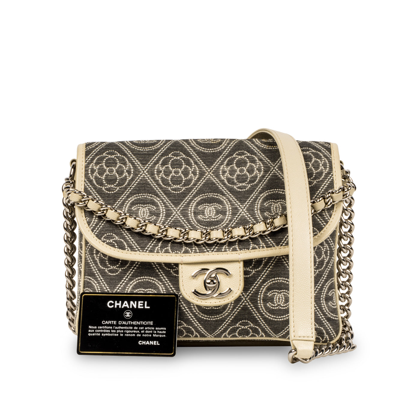 Chanel Camellia Fabric double-sided bag