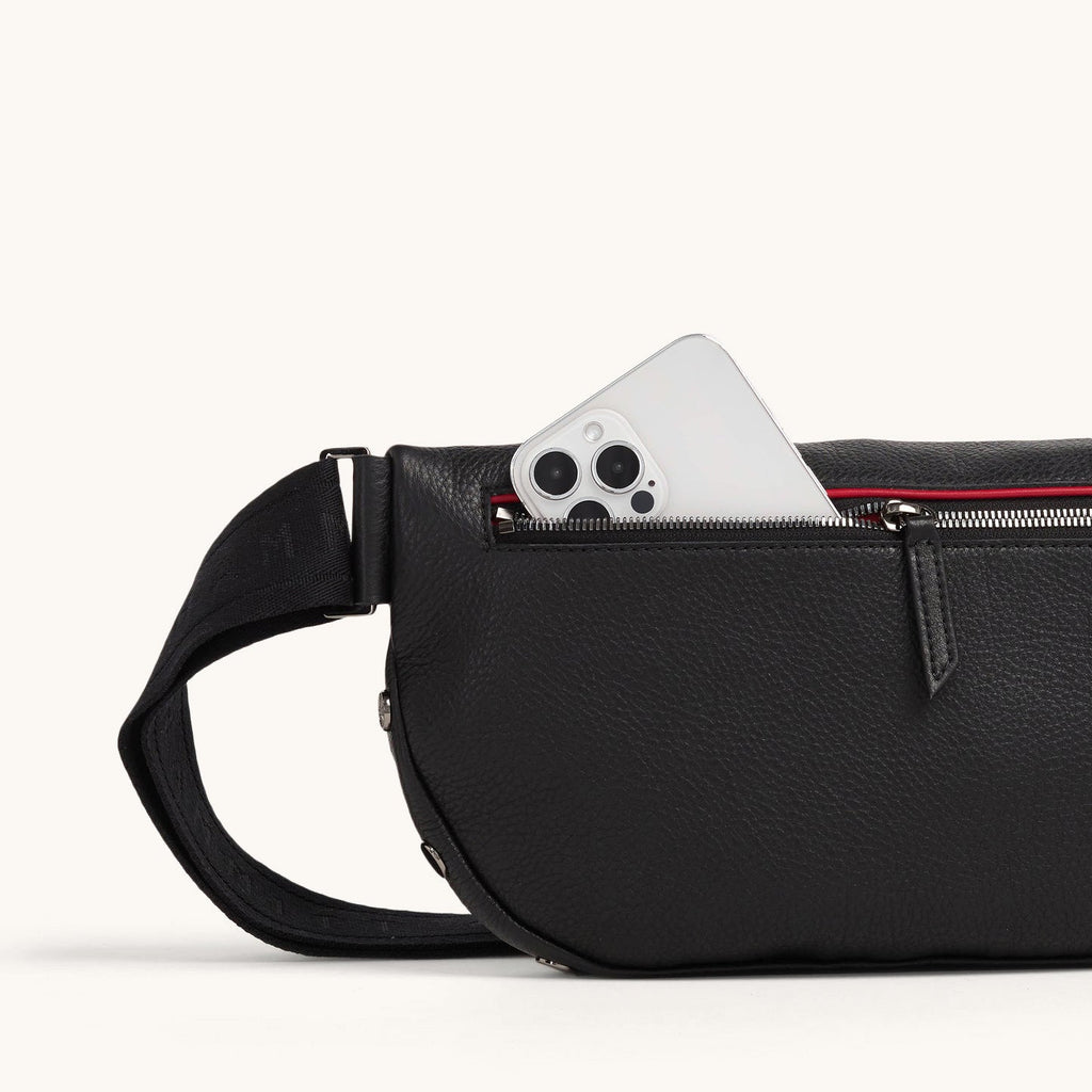 Charles Crossbody | Black/Gunmetal | Lrg