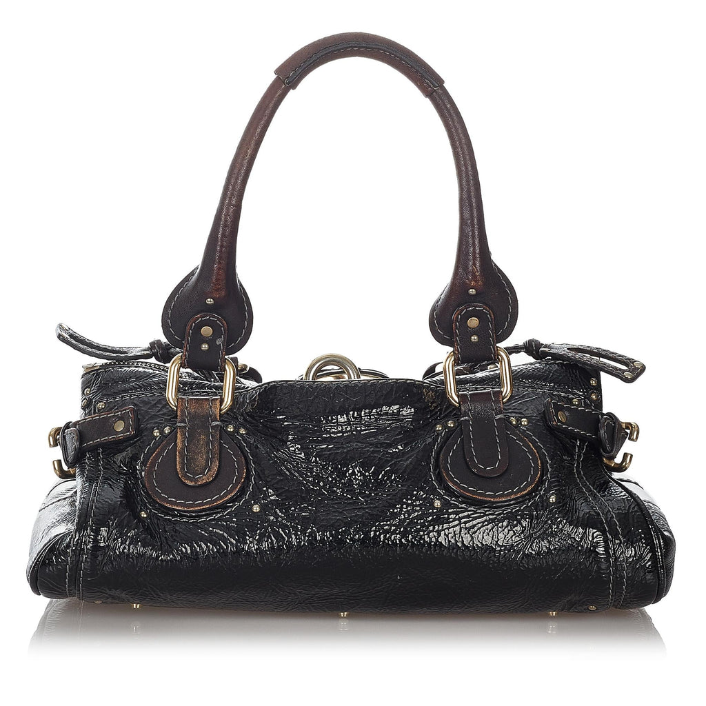Chloe Paddington Patent Leather Handbag (SHG-26963)
